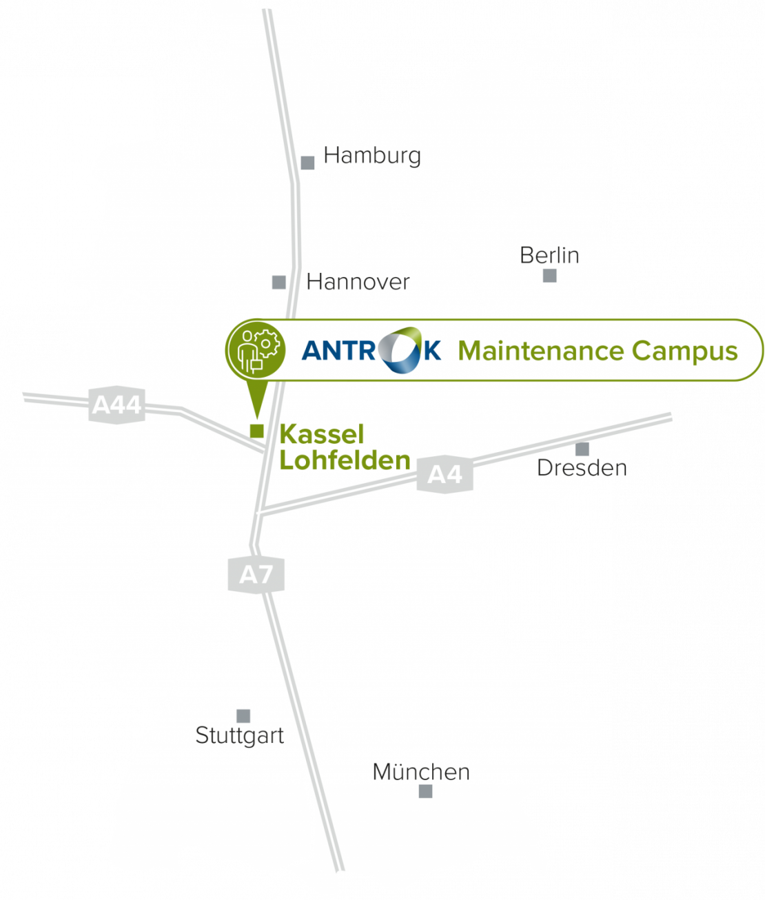 Germany Map Antrok Maintenance Campus